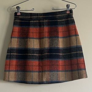 Lulu’s High-waisted “Mad for Plaid” Mini Skirt, Size Small